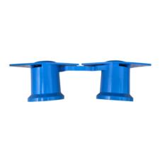BLUE DOUBLE POINT TWIN WHEEL NUT COVER INDICATOR 33MM PKT 10