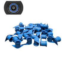 BLUE DOUBLE POINT TWIN WHEEL NUT COVER INDICATOR 33MM PKT 20