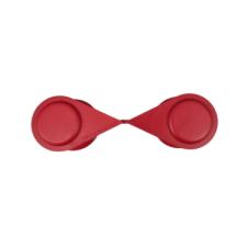 RED SINGLE POINT TWIN WHEEL NUT COVER INDICATOR 32MM PKT 10