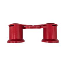 RED SINGLE POINT TWIN WHEEL NUT COVER INDICATOR 33MM PKT 10