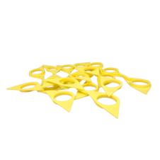 YELLOW DOUBLE POINT TWIN WHEEL NUT INDICATOR 33MM PKT 10