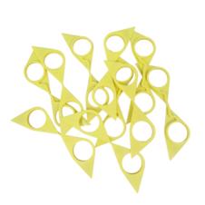 YELLOW DOUBLE POINT TWIN WHEEL NUT INDICATOR 33MM PKT 10