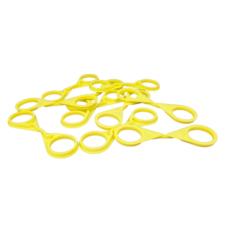YELLOW SINGLE POINT TWIN WHEEL NUT INDICATOR 33MM PKT 10