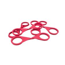 RED SINGLE POINT TWIN WHEEL NUT INDICATOR 33MM PKT 5