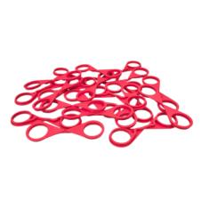 RED SINGLE POINT TWIN WHEEL NUT INDICATOR 33MM PKT 20