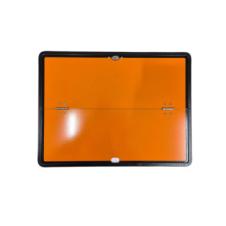 STEEL HORIZONAL FOLD ADR HAZARD WARNING HAZCHEM PLATE WITH RUBBER SURROUND