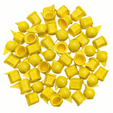 32MM LONG REACH DUSTITE WHEEL NUT COVERS YELLOW (PKT 40)