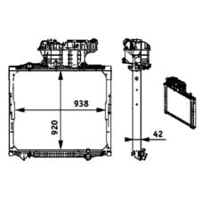 COOLANT RADIATOR WITH EXPANSION HEADER TANK