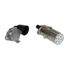 7 PIN 'S TYPE SCREW TERMINAL METAL PLUG & SOCKET 24V