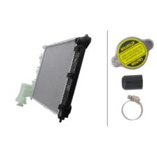 COOLANT RADIATOR WITH EXPANSION HEADER TANK
