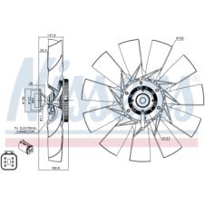 VISCOUS FAN CLUTCH HUB WITH BLADES