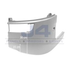 PAINTED WHITE FRONT BUMPER CORNER PASSENGER SIDE LH