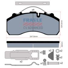 BRAKE PAD AXLE SET