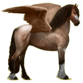 Pegaso de montar Frisón Negro