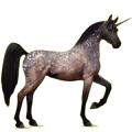 Unicornio de montar Árabe Alazán crines lava