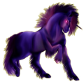 Unicornio de montar Apalosa negro moteado