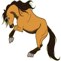 Unicornio de montar Pura sangre Bayo cereza