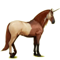 Unicornio de montar alado Pura raza española Bayo