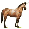 Unicornio de montar Pinto Pío Tobiano Palomino