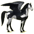 Pegaso de montar Mustang Gris claro