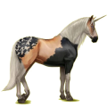 Unicornio de montar Pura raza española Gris claro