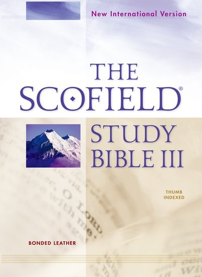 NIV Scofield Study Bible III, Burgundy, Indexed, Red Letter