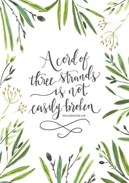 Cord of Three Strands A3 Print, A