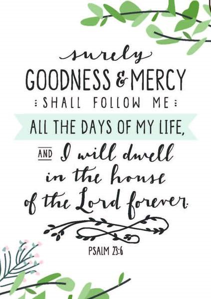 Surely Goodness and Mercy A3 Print