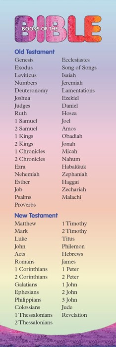 Celebrate Wonder Books of the Bible Bookmark (Pkg of 25)