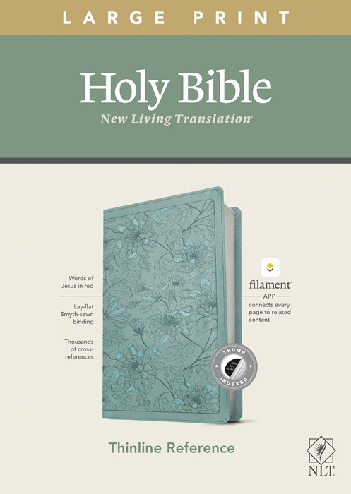 NLT Large Print Thinline Reference Bible, Filament Enabled E