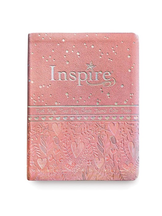 NLT Inspire Bible for Girls (LeatherLike, Pink)
