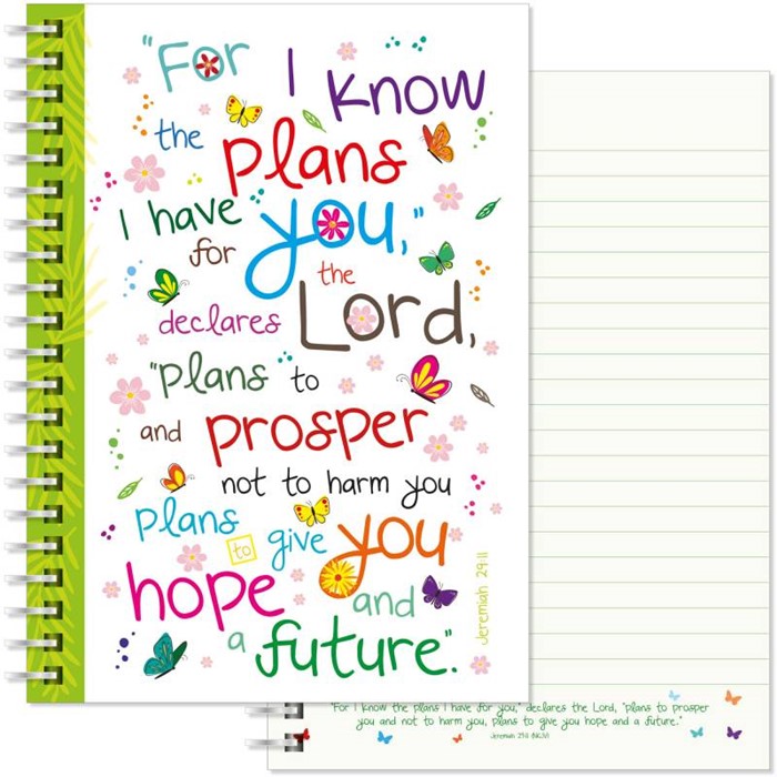 For I Know the Plans A5 Spiral Notebook