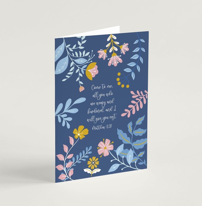 Give You Rest (Blooms) - Greeting Card