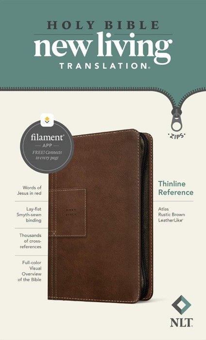 NLT Thinline Reference Zipper Bible, Filament Edition