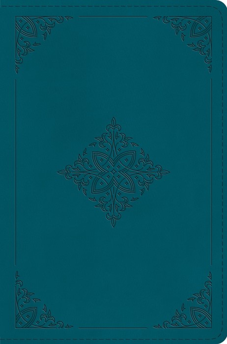 ESV Compact Bible (TruTone, Deep Teal, Fleur-de-lis Design)