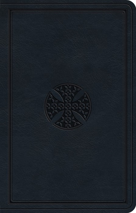ESV Premium Gift Bible, Navy, Mosaic Cross Design