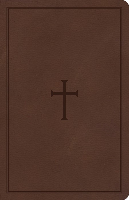 CSB Large Print Personal Size Reference Bible, Brown Leather