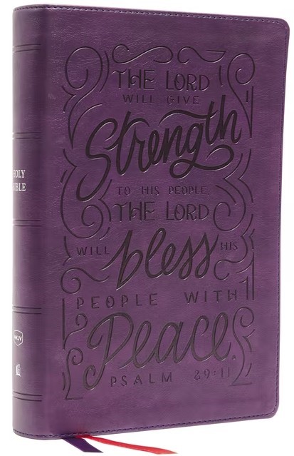 NKJV Giant Print Center-Column Reference Bible, Purple