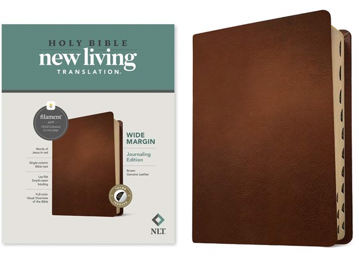 NLT Wide Margin Bible, Filament Enabled Edition, Brown