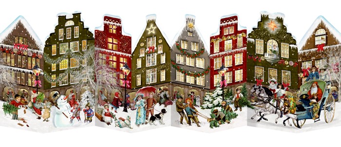 Free-Standing Christmas Street Advent Calendar