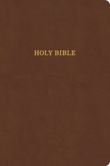 KJV Large Print Thinline Bible, Value Edition, Brown Leather