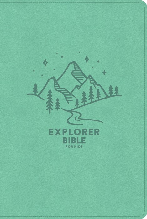 CSB Explorer Bible For Kids, Light Teal Mountains