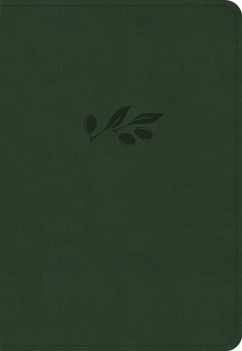 KJV Large Print Compact Reference Bible, Olive Leathertouch