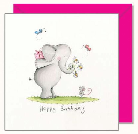 Elephant & Mouse Birthday Card