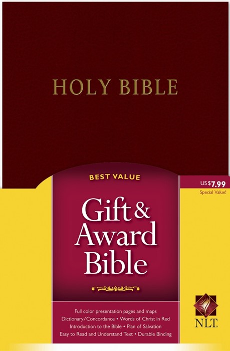 NLT Gift And Award Bible, Burgundy