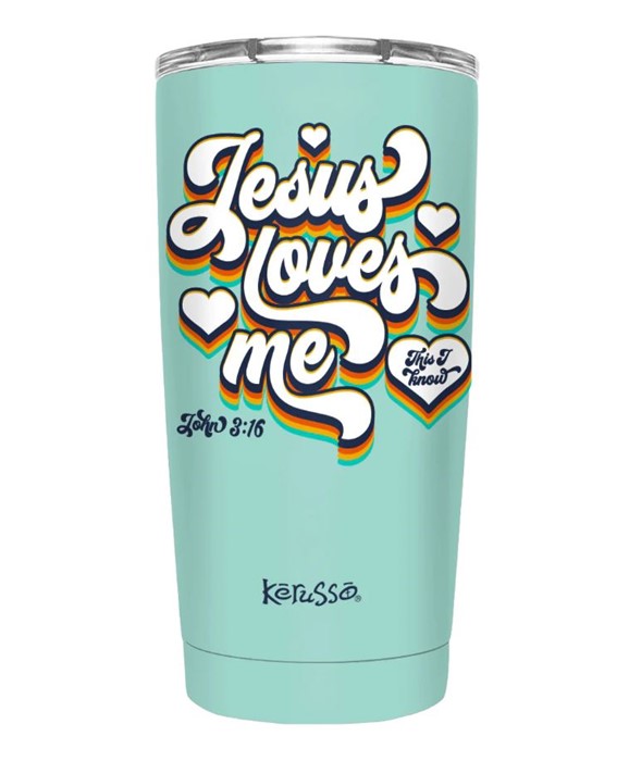 Jesus Loves Me Steel Tumbler