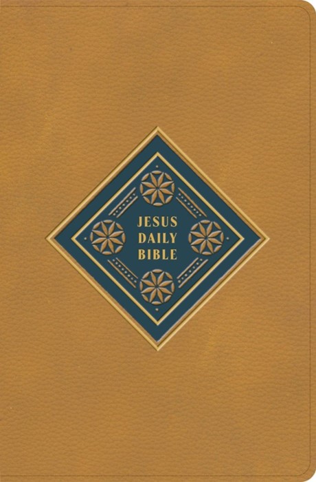 CSB Jesus Daily Bible, Camel LeatherTouch