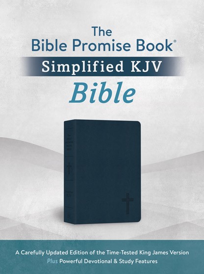 Simplified KJV Bible Promise Book Edition - Navy Cross