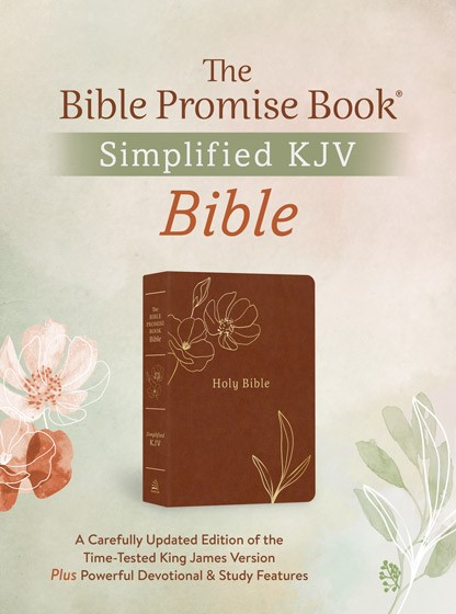 Simplified KJV Bible Promise Book Edition: Chestnut Floral
