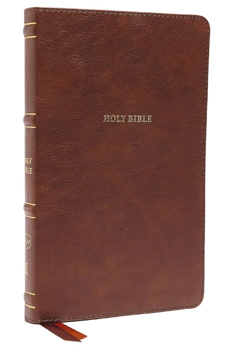 NKJV Thinline Bible, Leathersoft, Brown, Red Letter